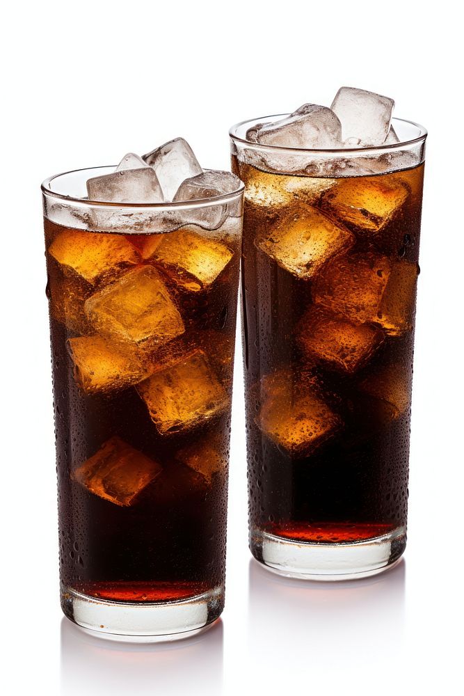 Glass of soft drink cocktail soda ice. AI generated Image by rawpixel.