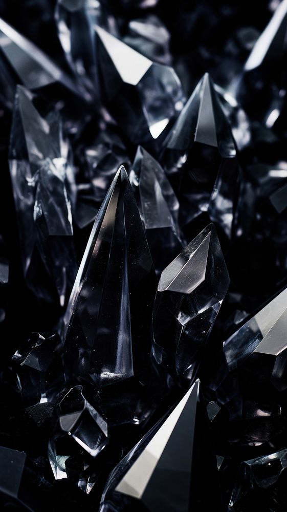  Crystal gemstone jewelry black. AI generated Image by rawpixel.