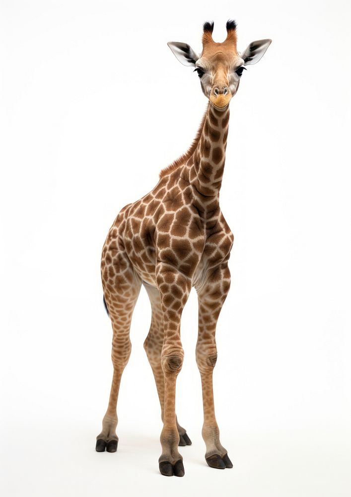 Baby girafe wildlife standing giraffe. AI generated Image by rawpixel.