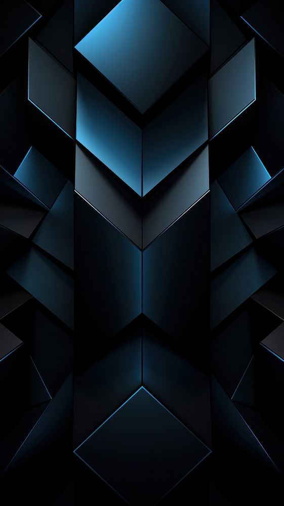  Geometric in black color architecture backgrounds technology. AI generated Image by rawpixel.