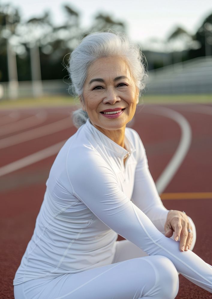 Sports smile adult woman.