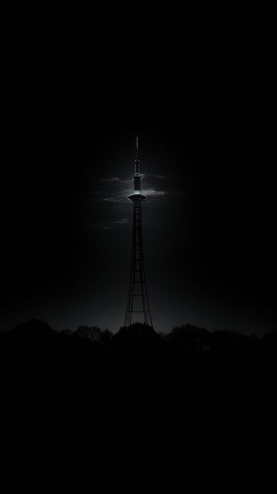  Tower architecture black electricity. AI generated Image by rawpixel.