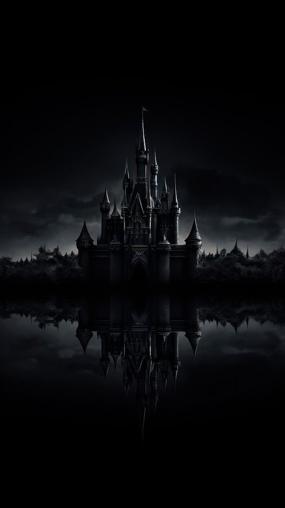 Castle architecture building night. AI generated Image by rawpixel.