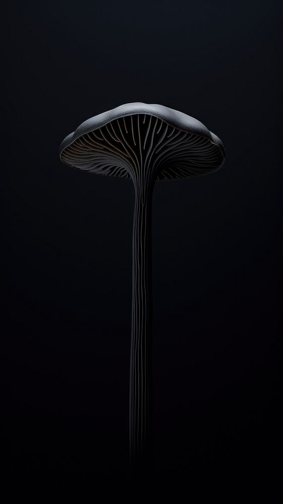  Mushroom black fungus plant. AI generated Image by rawpixel.