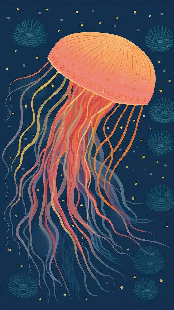 A jellyfish invertebrate transparent underwater.