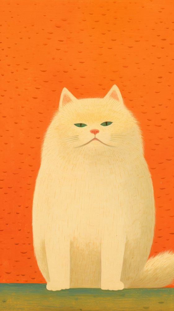 A cat painting cartoon animal.