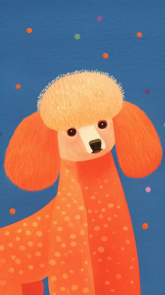 A poodle dog cartoon red toy.