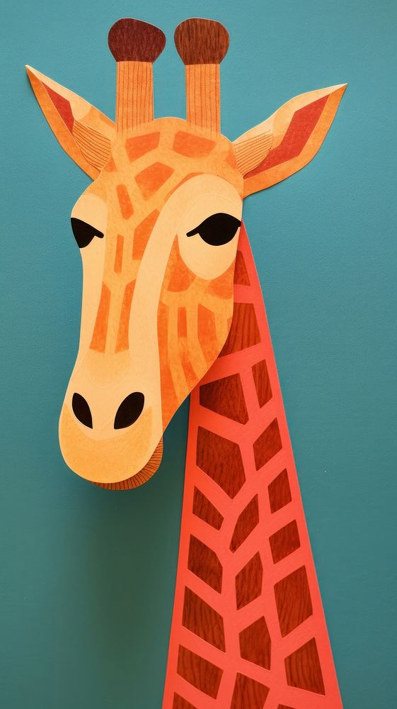 A giraffe animal mammal red.
