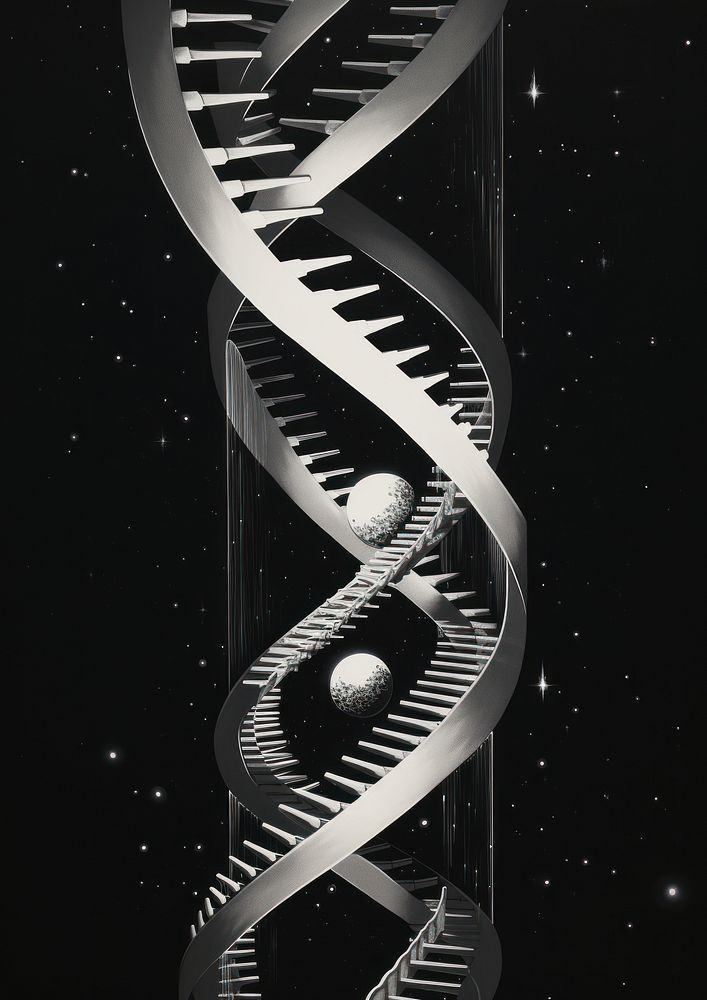 A dna architecture staircase spiral.