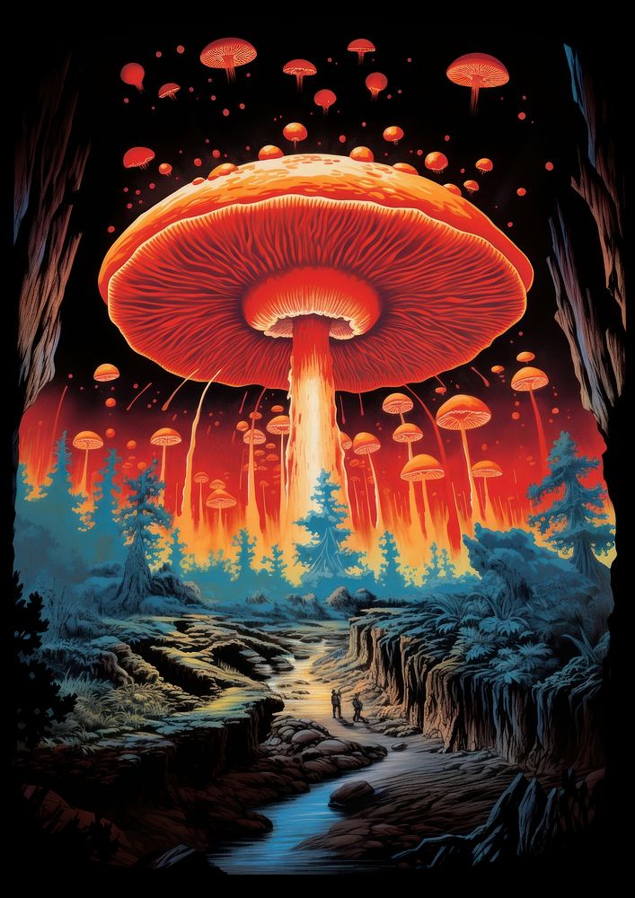 A mushroom outdoors nature fungus.