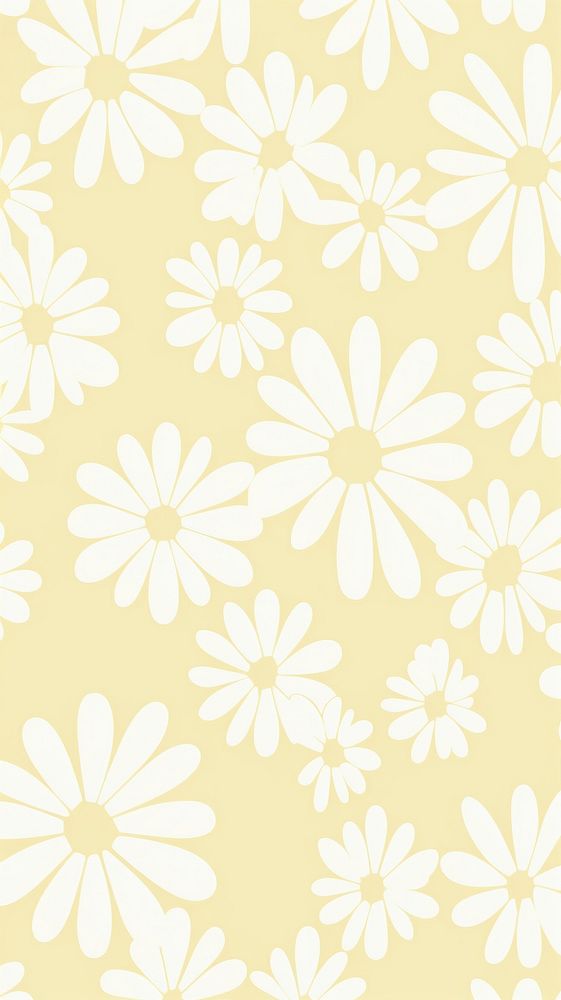  Chamomile pattern wallpaper flower. AI generated Image by rawpixel.