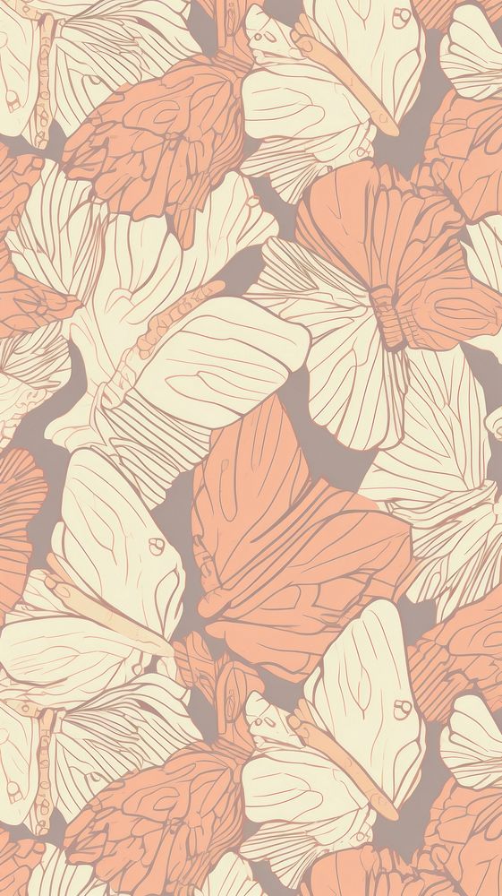 Butterfly pattern art wallpaper. AI generated Image by rawpixel.
