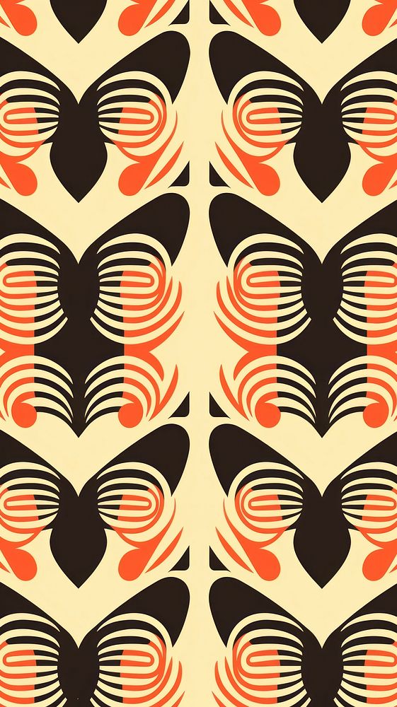  Butterfly pattern wallpaper line. AI generated Image by rawpixel.