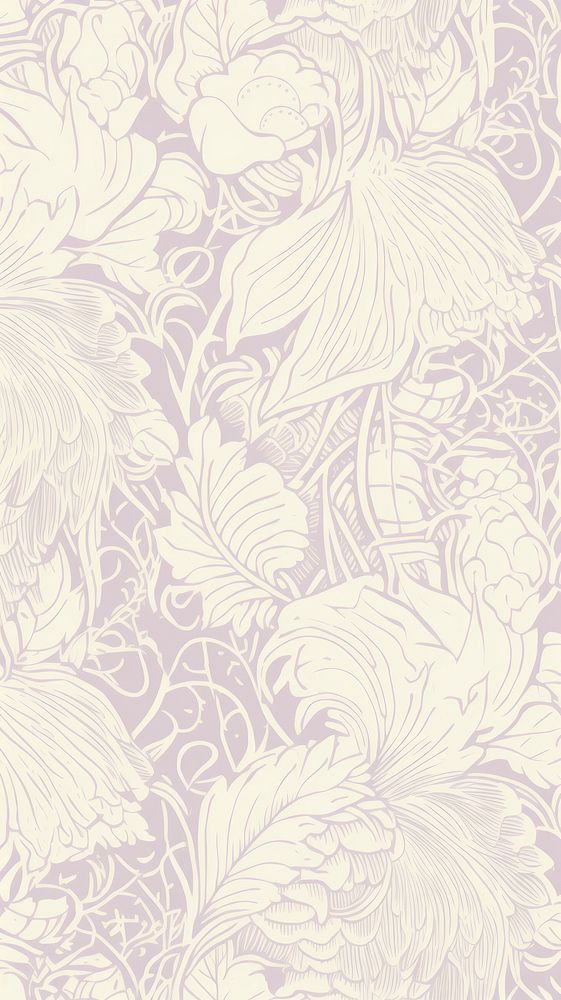  Floral pattern wallpaper line. AI generated Image by rawpixel.