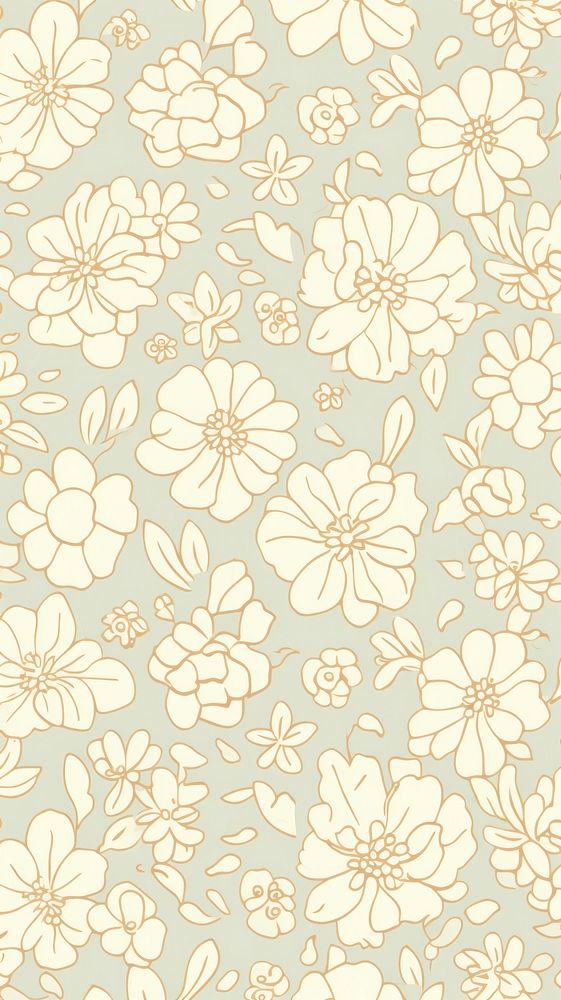  Floral pattern wallpaper line. 