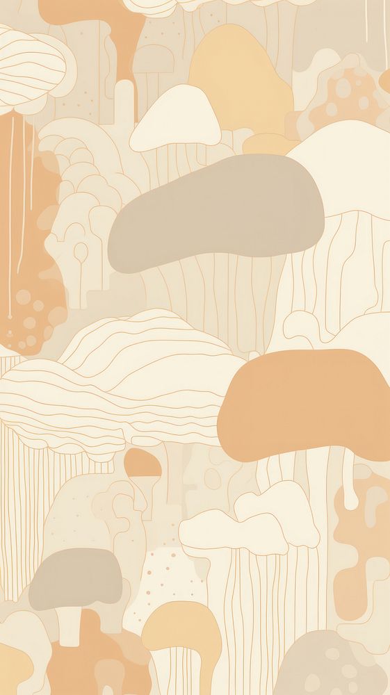  Fungi wallpaper pattern art. AI generated Image by rawpixel.