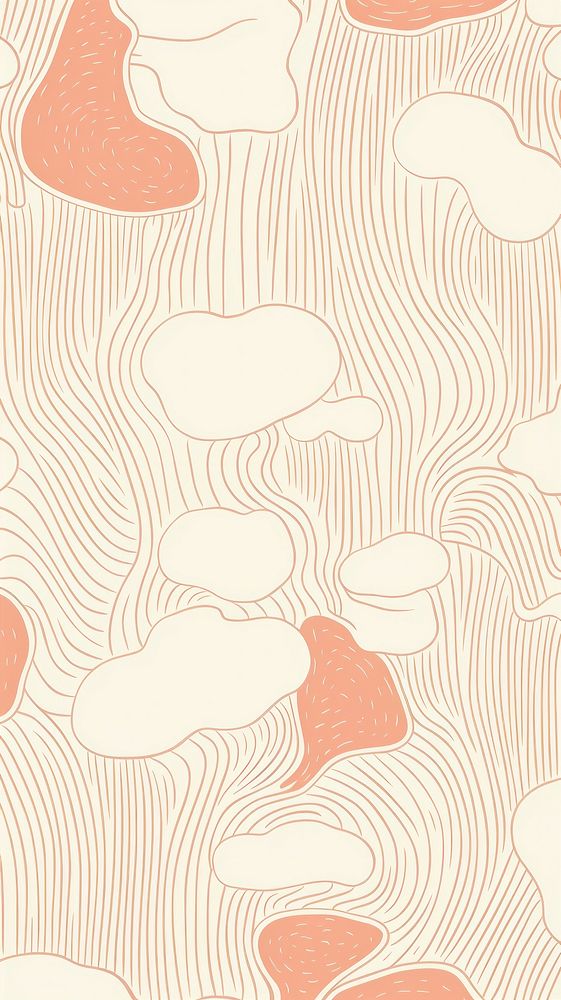  Fungi pattern wallpaper line. AI generated Image by rawpixel.