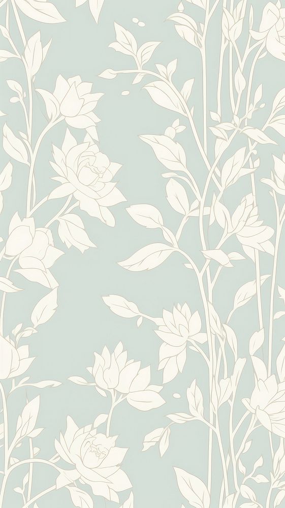  Jasmine pattern wallpaper plant. 