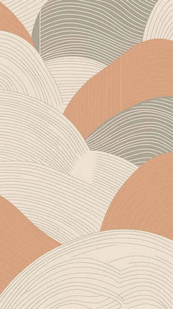  Mushroom pattern line backgrounds. AI generated Image by rawpixel.