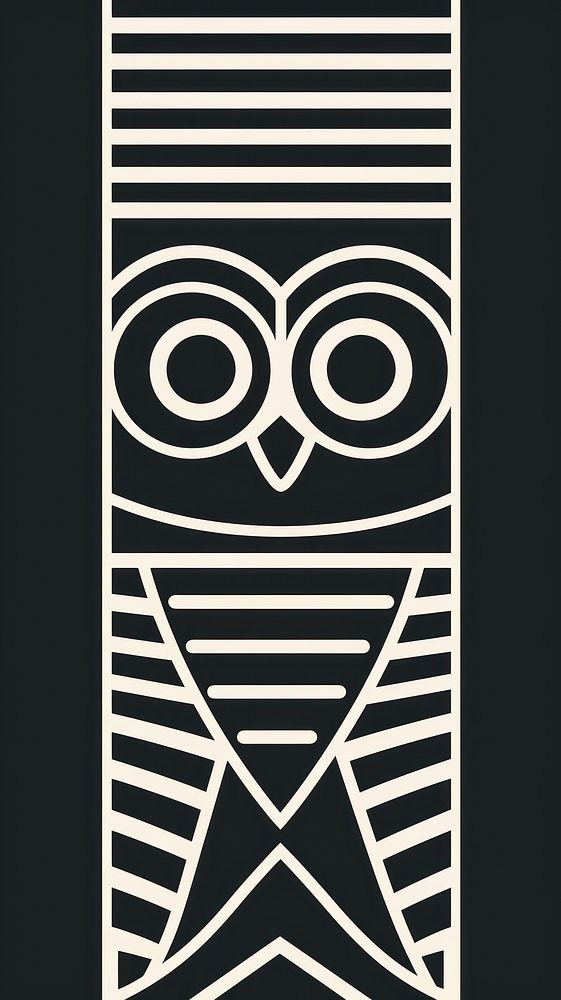  Owl line creativity monochrome. AI generated Image by rawpixel.