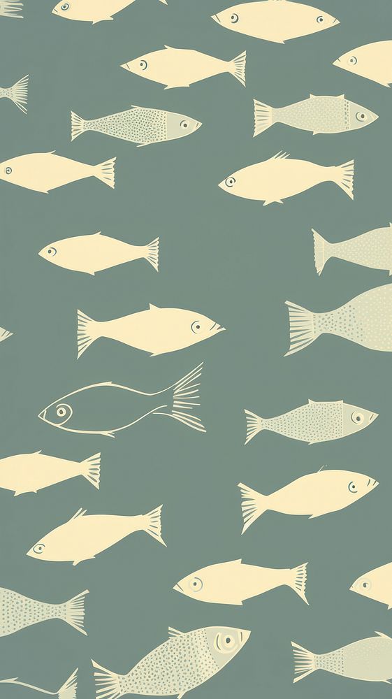  Fish animal line backgrounds. AI generated Image by rawpixel.