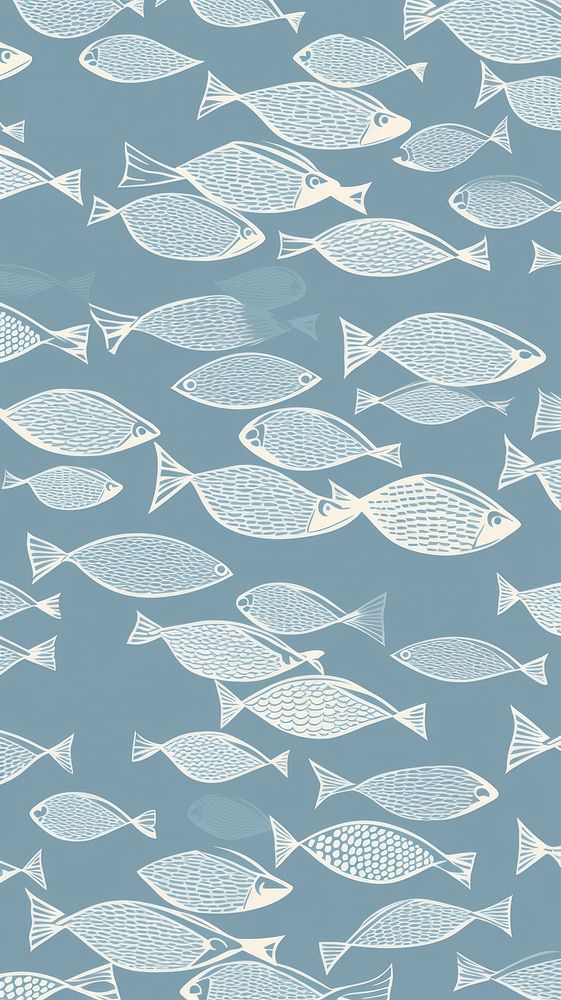  Fish pattern line backgrounds. AI generated Image by rawpixel.
