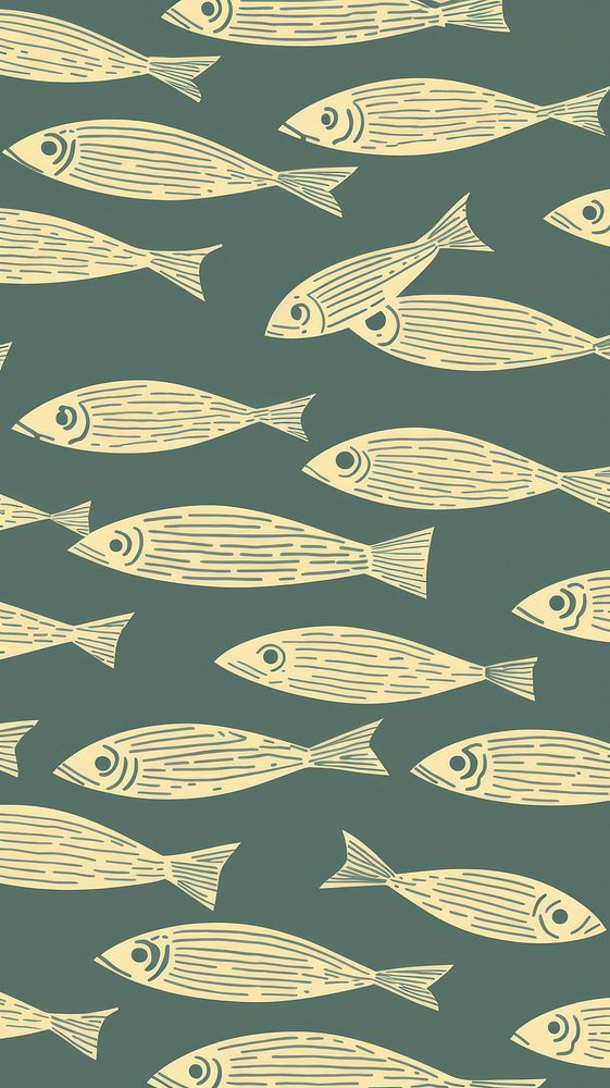  Color wallpaper fish sardine animal line. AI generated Image by rawpixel.