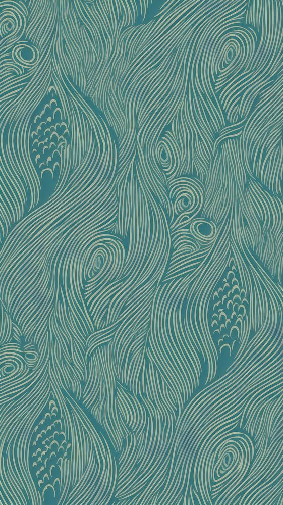  Peacock wallpaper pattern line. AI generated Image by rawpixel.