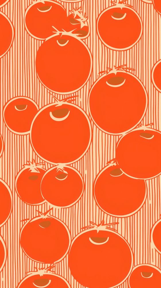  Tomato pattern line backgrounds. AI generated Image by rawpixel.