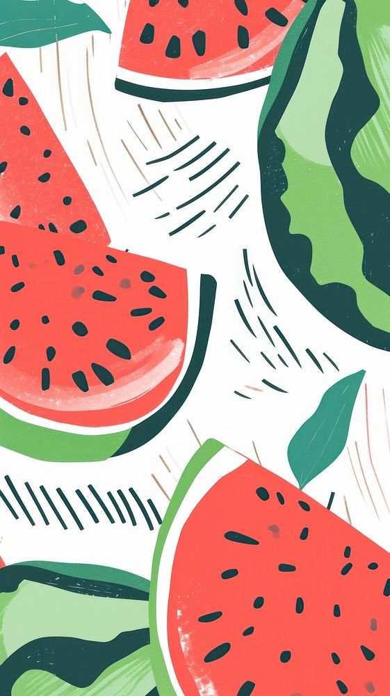 Cute watermelons illustration fruit plant food.