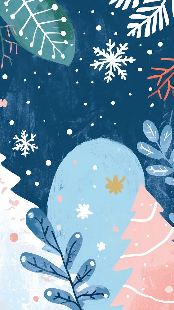 Cute winter season illustration pattern snow celebration.