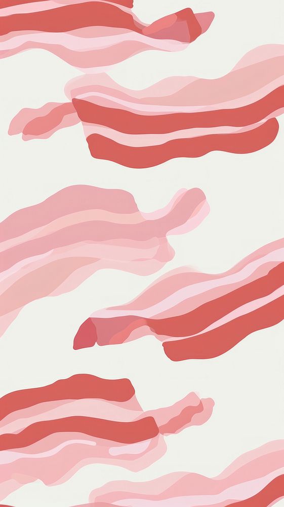 Cute bacons food illustration backgrounds repetition abstract.