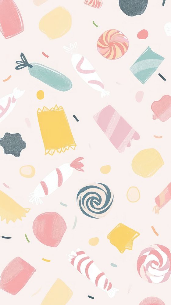 Cute candies illustration paper food confectionery.