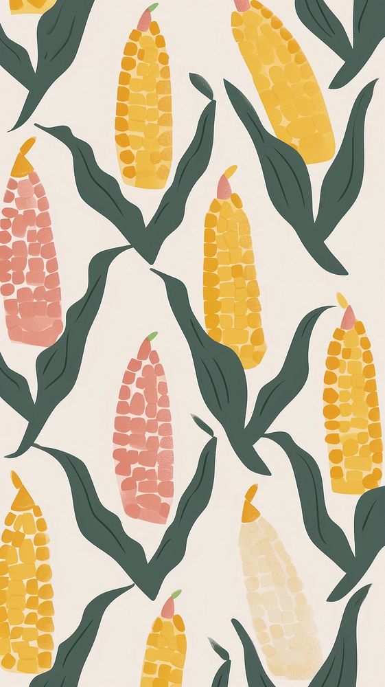 Cute mini corns illustration plant food backgrounds.