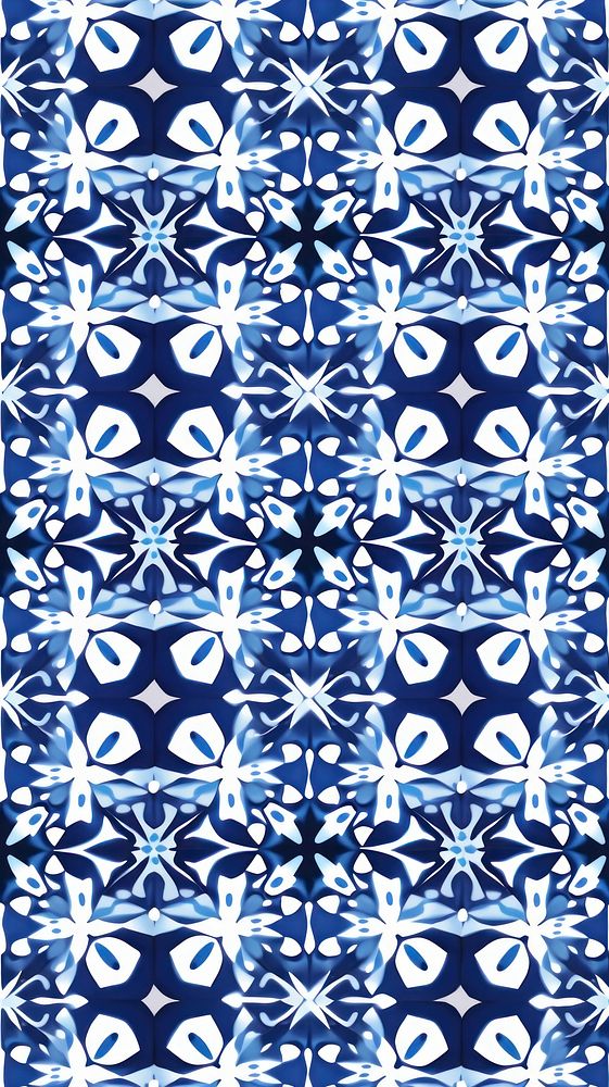 Tile pattern of blossom backgrounds white blue.