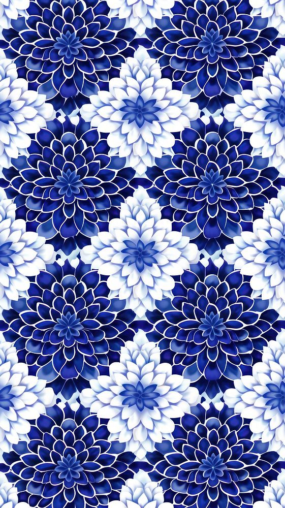 Tile pattern of dahlia backgrounds flower white.
