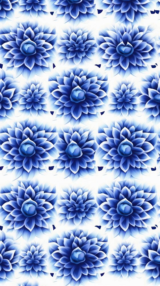 Tile pattern of dahlia backgrounds plant blue.