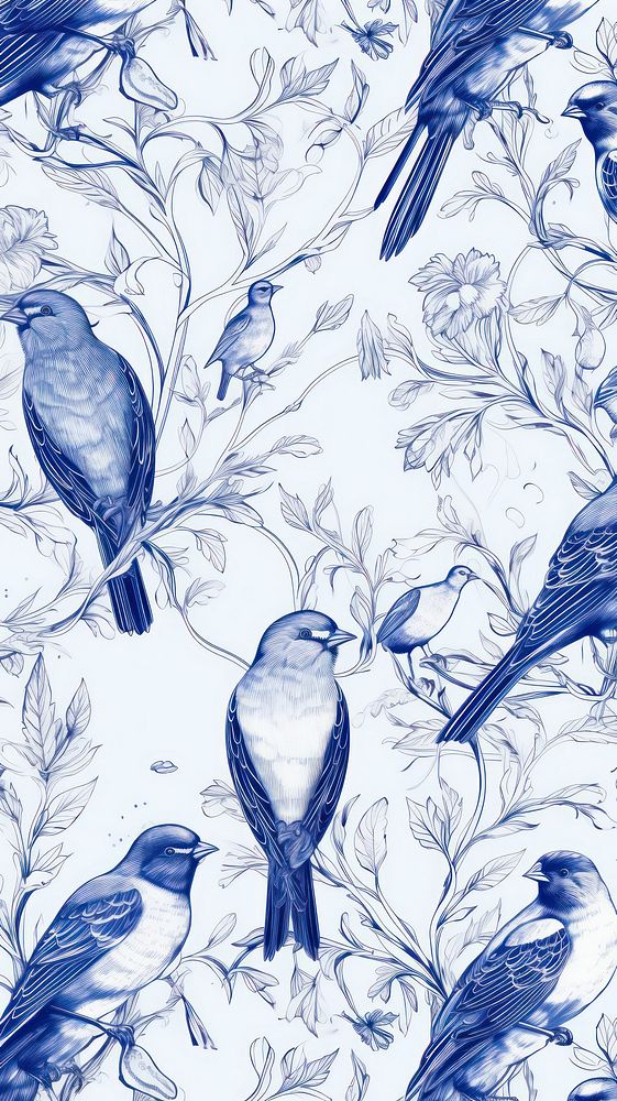  Bird sketch pattern drawing. AI generated Image by rawpixel.
