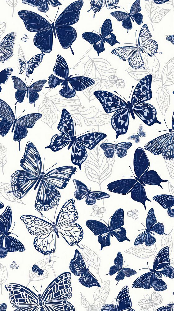  Butterfly wallpaper pattern animal. AI generated Image by rawpixel.