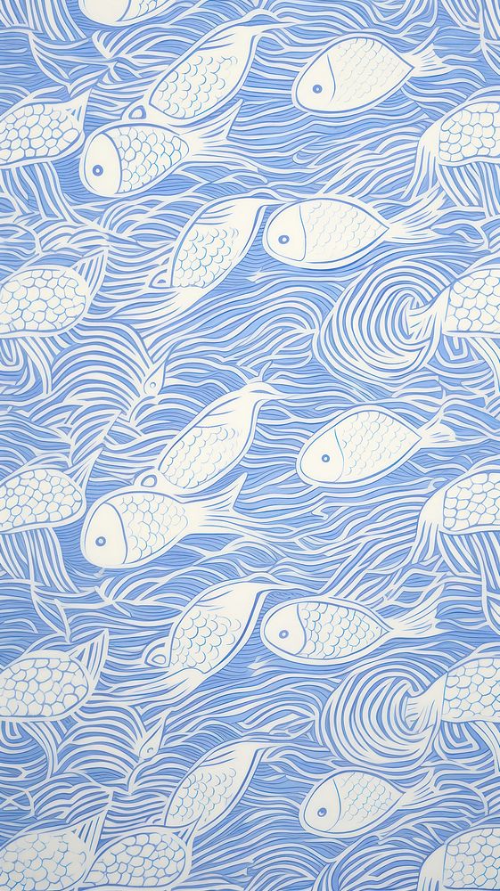  Fish pattern nature animal. AI generated Image by rawpixel.