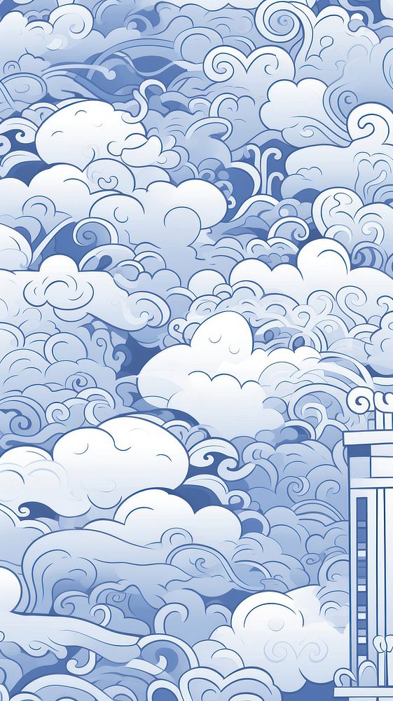  Sky outdoors pattern sketch. AI generated Image by rawpixel.