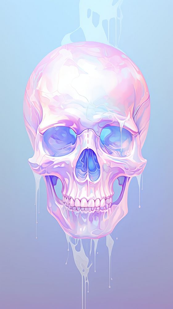 A skull purple art creativity.