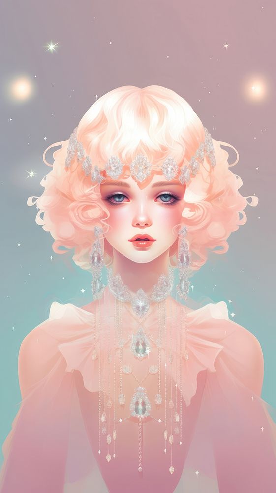 A sparkling doll hairstyle astronomy.
