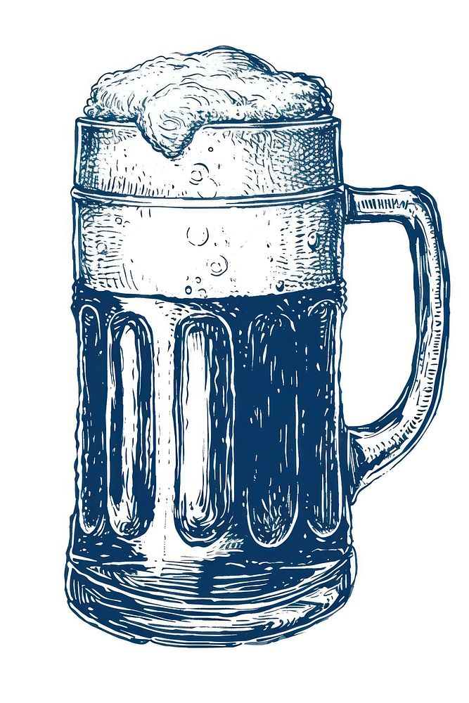 Antique of beer drawing sketch drink.