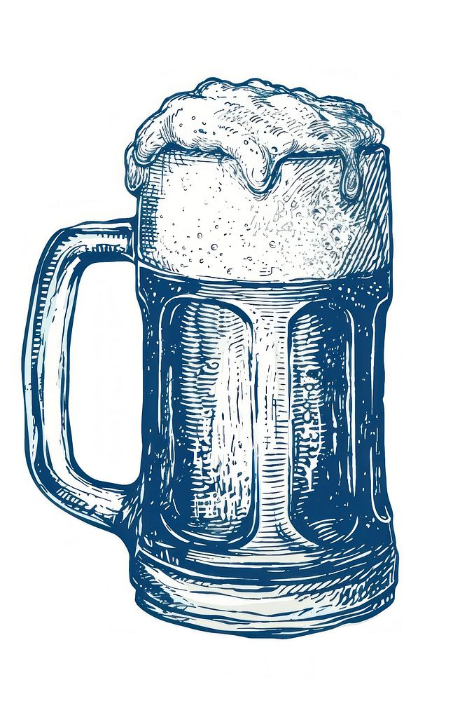 Antique of beer drawing sketch drink.