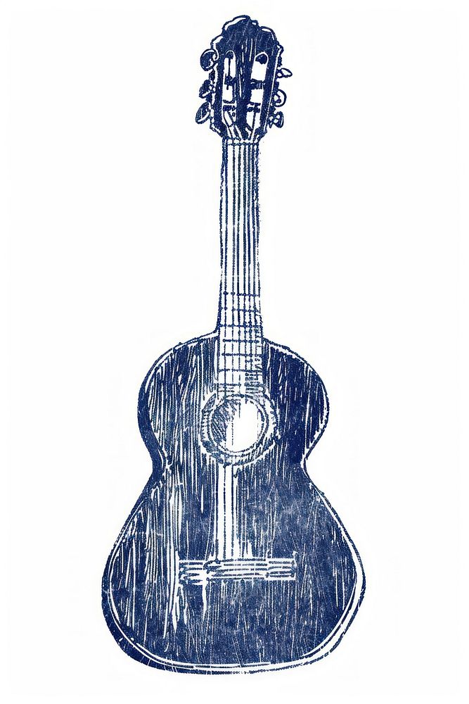 Antique of Guitar guitar drawing sketch.