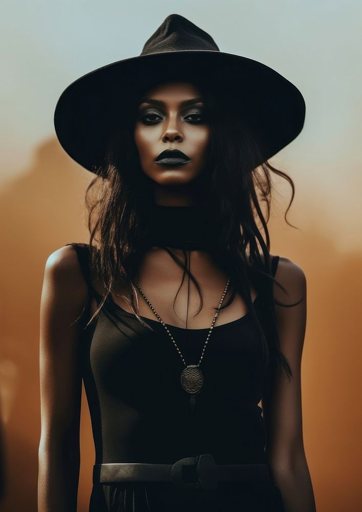 A witch portrait photography adult accessories. AI generated Image by rawpixel.