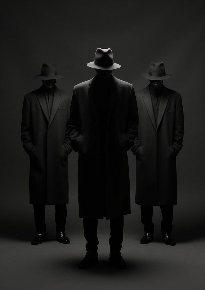 Three wise man overcoat black adult.