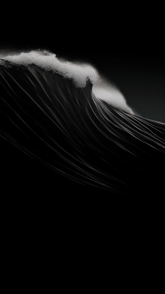 Sea wave black nature motion.