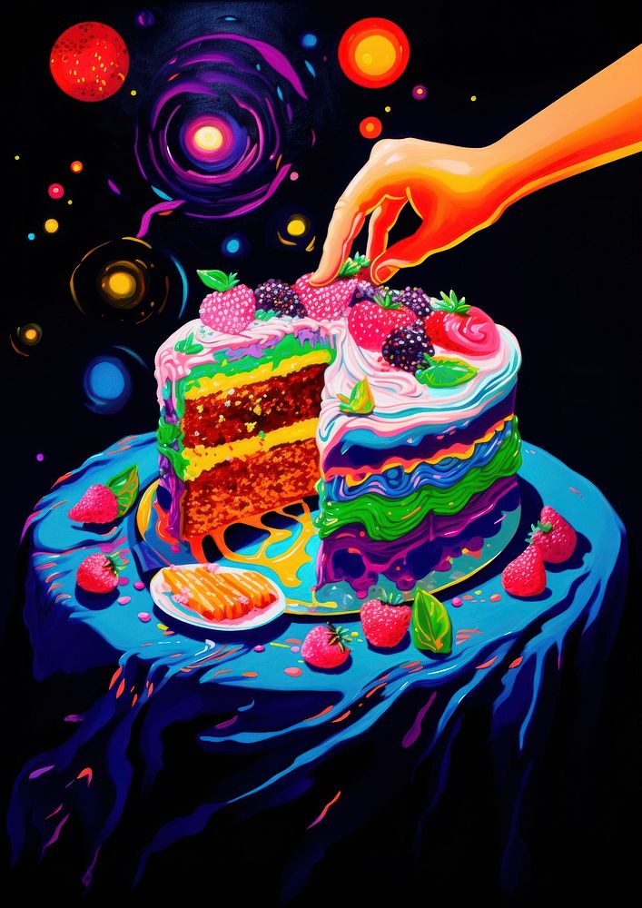 A cake dessert food celebration. AI generated Image by rawpixel.